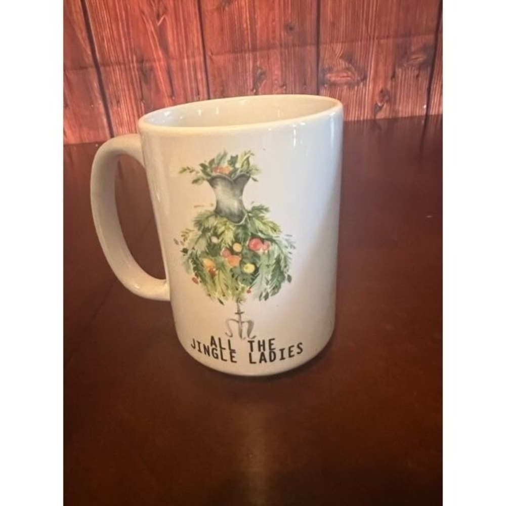 Christmas Mug all the Jingle Ladies holiday Design Ceramic White